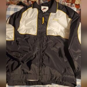 Nike Vintage Men's Black, Yellow and White Jacket